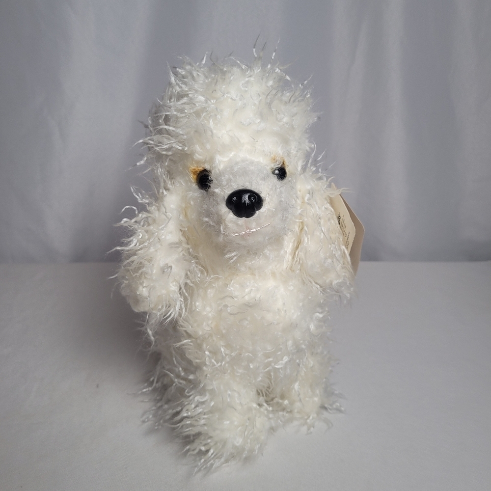 VTG Russ Berrie Coquette Caress Soft Pets White Poodle Plush Stuffed Toy 10"